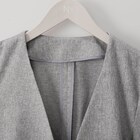 麻調ストレッチノーカラージャケット (13113) 6枚目画像
