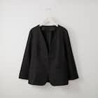 麻調ストレッチノーカラージャケット (13113) 1枚目画像