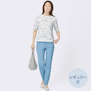 マジックベルトストレッチパンツサマーライト レギュラー丈 (23130)