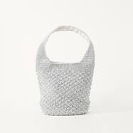 メタリック透かし編みバッグ　(93140)