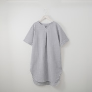 サッカー素材のリラックスルームウェアワンピース (Z3114)