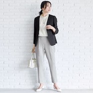 ストレッチピケテーパードパンツ (23142)