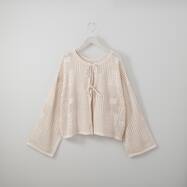 麻調ラメ混２ＷＡＹレースアッププルオーバー　(83114)