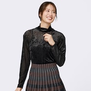 シアーベロアハイネックプルオーバー (64115)