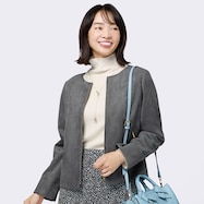 ストレッチスウェード調ブルゾン (14100)