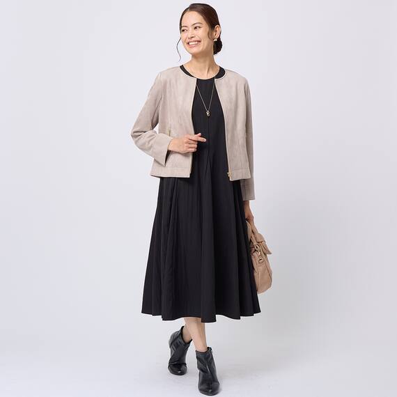 ストレッチスウェード調ブルゾン　(14100) 2枚目画像