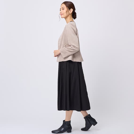 ストレッチスウェード調ブルゾン (14100) 3枚目画像