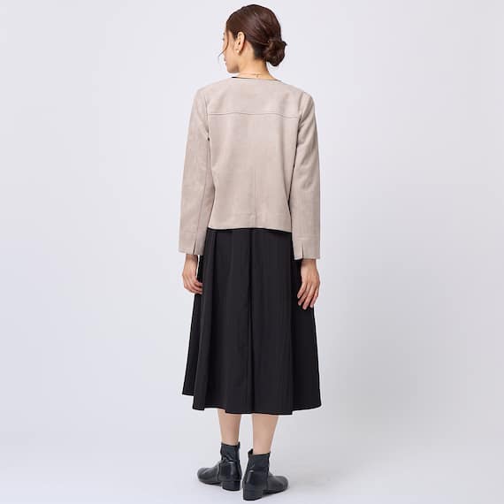 ストレッチスウェード調ブルゾン (14100) 4枚目画像