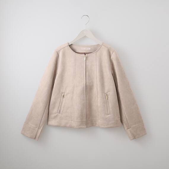 ストレッチスウェード調ブルゾン　(14100) 5枚目画像