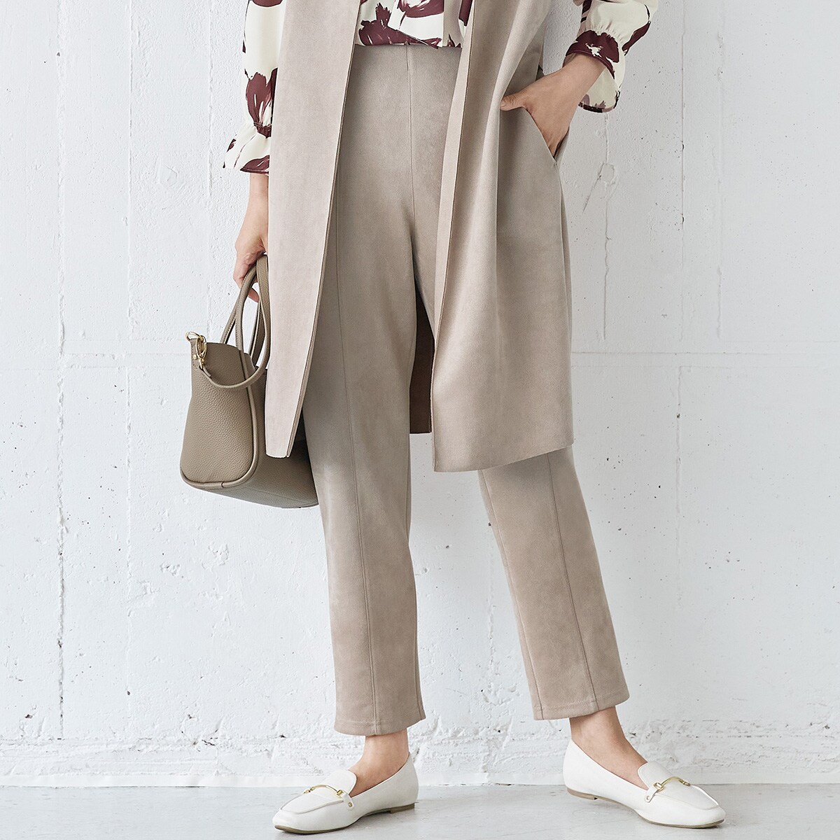 ストレッチスウェード調テーパードパンツ (24101) | ニトリネット