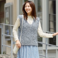 モールフェザーニットベスト (74104)