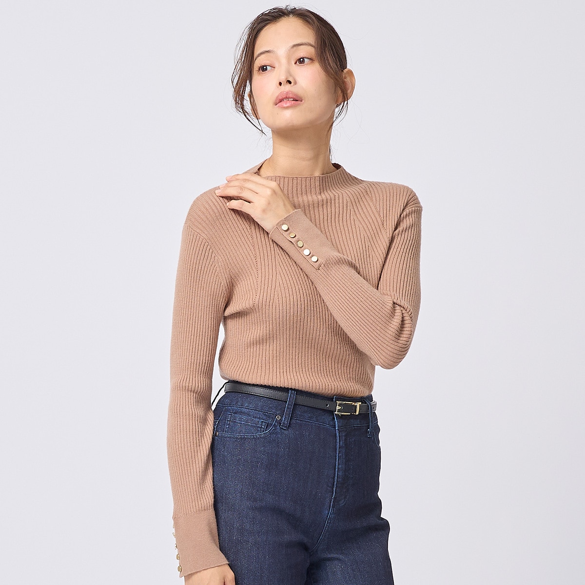 しっとり柔らかニットリブプルオーバー (74105) | ニトリネット【公式