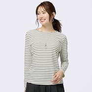 ベーシックボーダーボートネックTシャツ (64102)