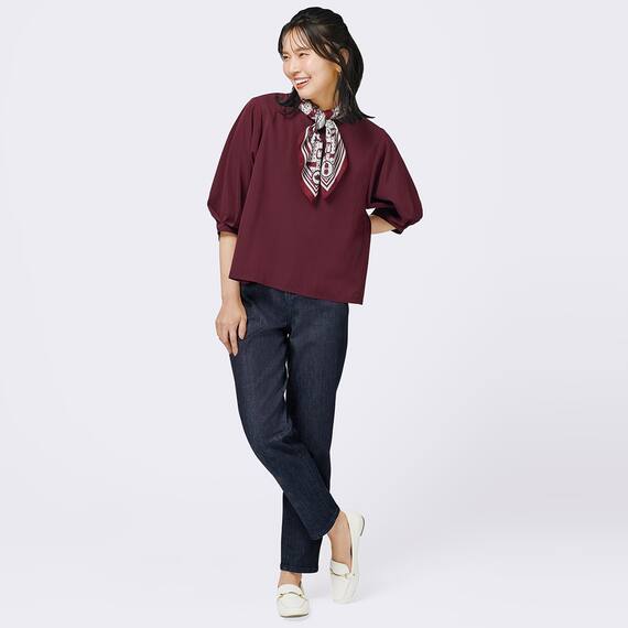 ワッシャー素材バックタックブラウス (54103) 8枚目画像