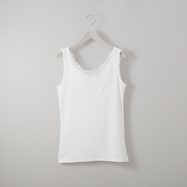 抗菌防臭生地使い前後2wayレースパーツタンクトップ (63140)