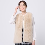 フェイクファーミドルジレ (04104)