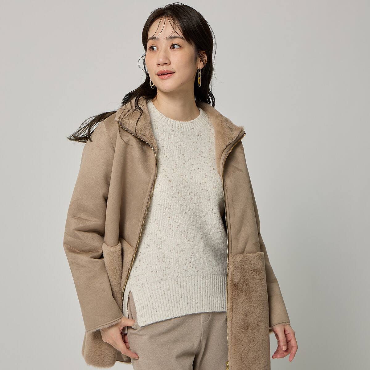 関西&amp;ネット限定カラー/ムートンコート ノーカラーボアムートンコート(505749666)｜阪急百貨店公式通販サイト