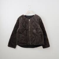 リバーシブルフェイクファーキルティングコート　(04102)