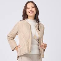 リバーシブルフェイクファーキルティングコート　(04102)