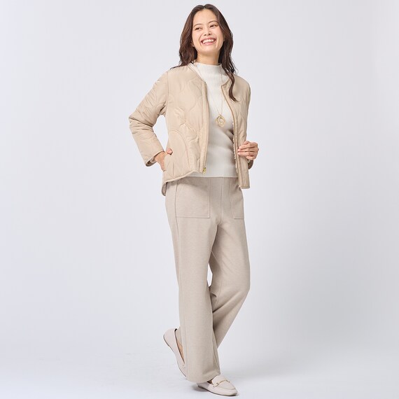 リバーシブルフェイクファーキルティングコート (04102) 2枚目画像