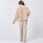 リバーシブルフェイクファーキルティングコート (04102) 5枚目画像