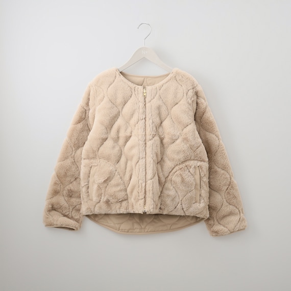 リバーシブルフェイクファーキルティングコート (04102) 6枚目画像