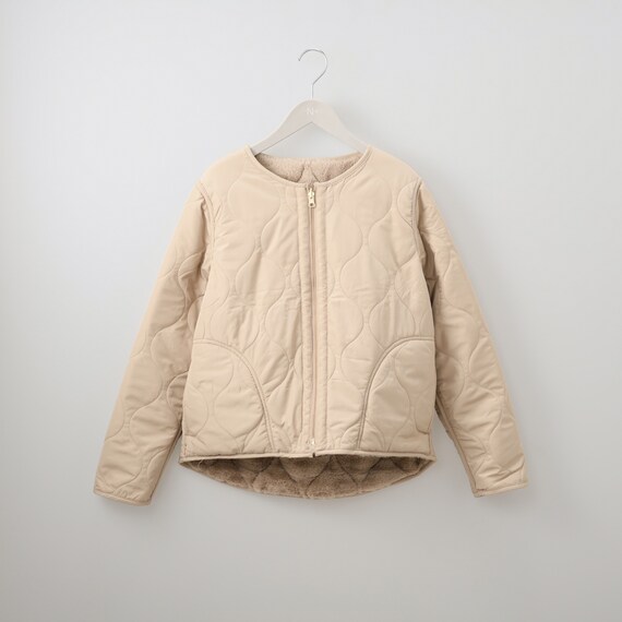 リバーシブルフェイクファーキルティングコート (04102) 8枚目画像