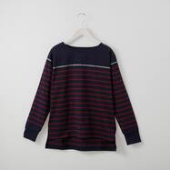 ラメライン入りパネルボーダープルオーバー　(64107)