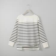 ラメライン入りパネルボーダープルオーバー　(64107)