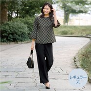 ハイパーストレッチ美ストレートパンツレギュラー丈　Ｓサイズ　(24123)