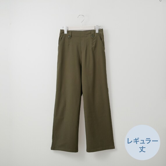 ハイパーストレッチ美ストレートパンツレギュラー丈　(24123) 1枚目画像