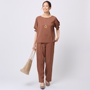 タックテーパードパンツ (24121)