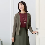 軽量シアーストライプカーディガン (84102)