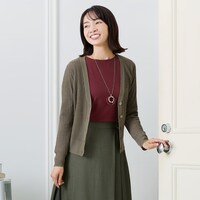 軽量シアーストライプカーディガン　Ｌサイズ　(84102)