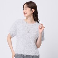 シャギーラメニットプルオーバー　Ｍサイズ　(74113)