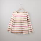 パネルボーダー７分袖プルオーバー　(64111) 1枚目画像