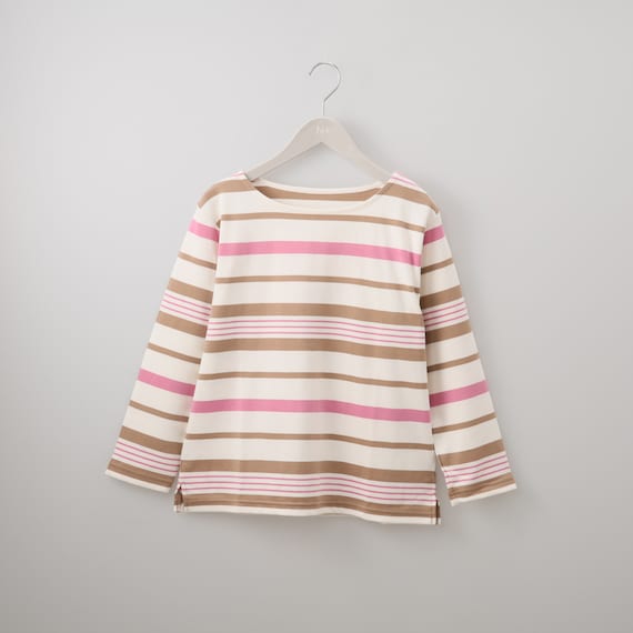 パネルボーダー7分袖プルオーバー (64111) 1枚目画像