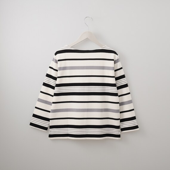 パネルボーダー７分袖プルオーバー　(64111) 2枚目画像