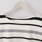 パネルボーダー7分袖プルオーバー (64111) 4枚目画像