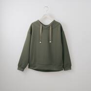 軽量ダンボールニット抜き襟風プルオーバー　(74117)