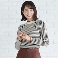 ボーダーボトルネックプルオーバー (74114) (74127)