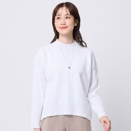 軽量ニット編地切替えプルオーバー　(74115)