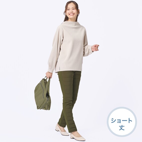 抗菌防臭生地使いあったかダウンパンツ　ショート丈　(24107) 30枚目画像