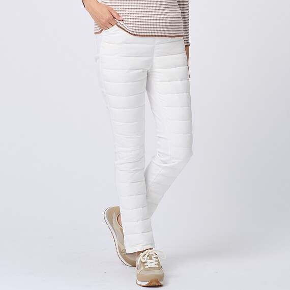 抗菌防臭生地使いあったかダウンパンツ ロング丈 (24109) 6枚目画像