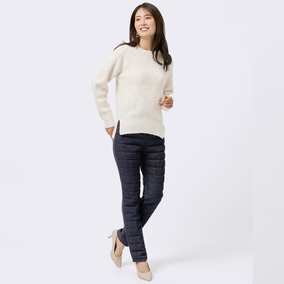 抗菌防臭生地使いあったかダウンパンツ ロング丈 (24109) 20枚目画像