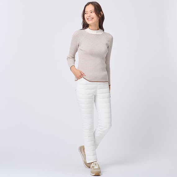 抗菌防臭生地使いあったかダウンパンツ ロング丈 (24109) 20枚目画像