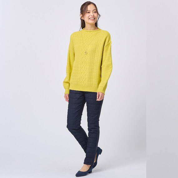 抗菌防臭生地使いあったかダウンパンツ ロング丈 (24109) 5枚目画像