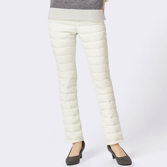 抗菌防臭生地使いあったかダウンパンツ　ロング丈　(24109) 19枚目画像