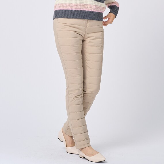 抗菌防臭生地使いあったかダウンパンツ　ロング丈　(24109) 35枚目画像