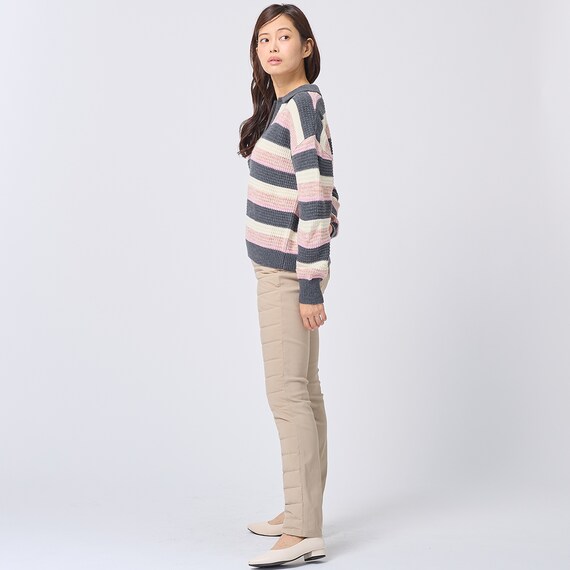 抗菌防臭生地使いあったかダウンパンツ　ロング丈　(24109) 36枚目画像